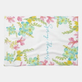 春の花 水彩画 キッチンタオル (横)