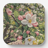 春の花 – 紙プレート ペーパープレート (正面)