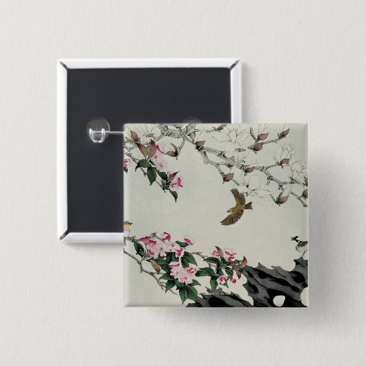 春の花 缶バッジ (正面&裏面)