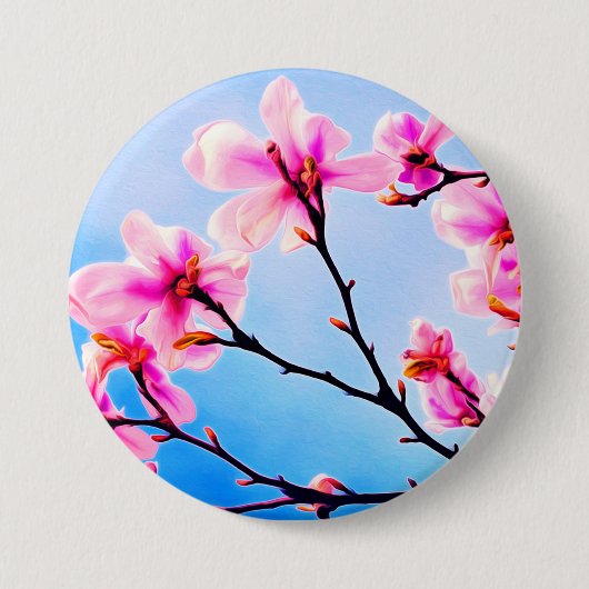 春の花 缶バッジ (正面)