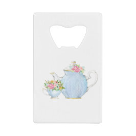 春の花，茶，ハイティー，フローラ茶，庭 クレジットカード栓抜き