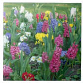 春の花、草地 タイル (正面)