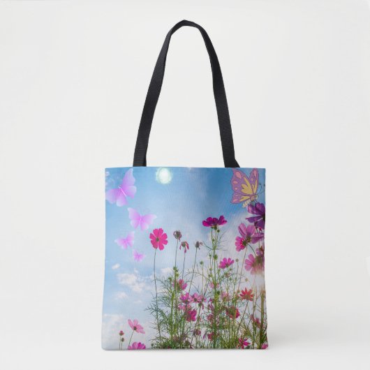 春の花・蝶 トートバッグ (正面)