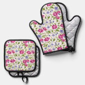 春の花 鍋つかみ&鍋敷きセット (正面/裏面)