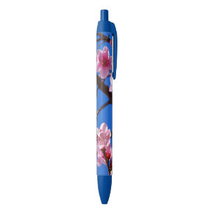 春の花 黒ボールペン