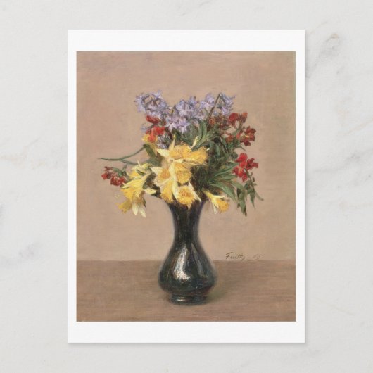 『春の花』、1869年（キャンバス上に油彩） ポストカード (正面)