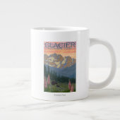 春の花- MT、Glacier国立公園 ジャンボコーヒーマグカップ (右)