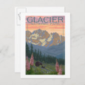 春の花- MT(Glacier National Park) ポストカード (正面/裏面)