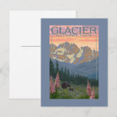 春の花- MT(Glacier National Park) ポストカード (正面/裏面)