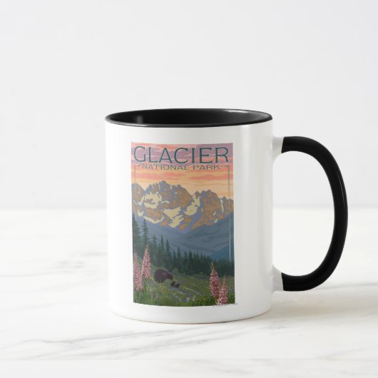 春の花- MT(Glacier National Park) マグカップ (右)