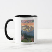 春の花- MT(Glacier National Park) マグカップ (左)