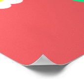 春の花 Y2K レトロパターン ポスター (角)