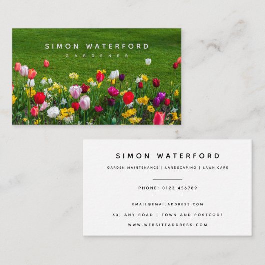 春の花US名刺 名刺 (正面/裏面)