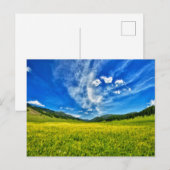春の草原と青空 ポストカード (正面/裏面)