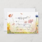 春の草原の野の花 返信カード 出欠カード (裏面)