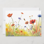 春の草原の野生の花々 セーブザデート (裏面)