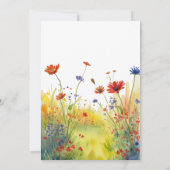 春の草原の野生の花　結婚式招待状 招待状 (裏面)