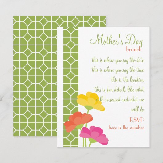 春の華咲く 招待状 (正面/裏面)