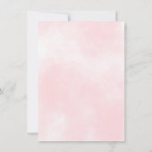 春の葉のグリーン ピンクのベイビーシャワーの詩 サンキューカード (裏面)