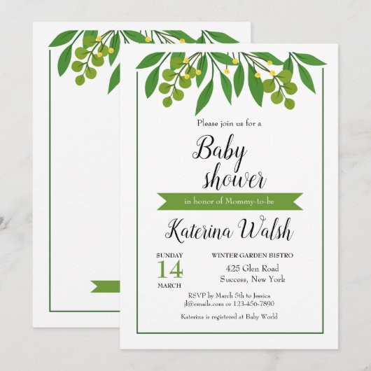 春の葉の招待状 招待状 (正面/裏面)