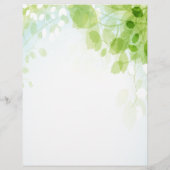 春の葉の水彩オーダーメイド チラシ (裏面)