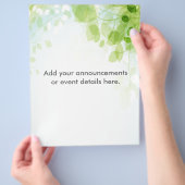 春の葉の水彩オーダーメイド チラシ (手)