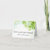 春の葉の水彩 ありがとうございます サンキューカード (正面)