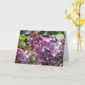 春の薄紫の母の日カード カード (黄色い花)