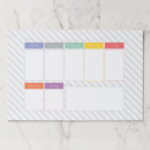 春の虹の週間カレンダーの大きいTearawayのパッド ペーパーパッド (正面)