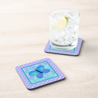 春の蝶および水玉模様のコースターセット コースター