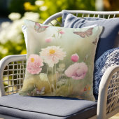 春の蝶と花 クッション