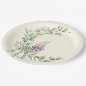 春の蝶のラウンドペーパープレート ペーパープレート (アングル)