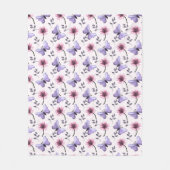 春の蝶の花ギフト フリースブランケット (正面)