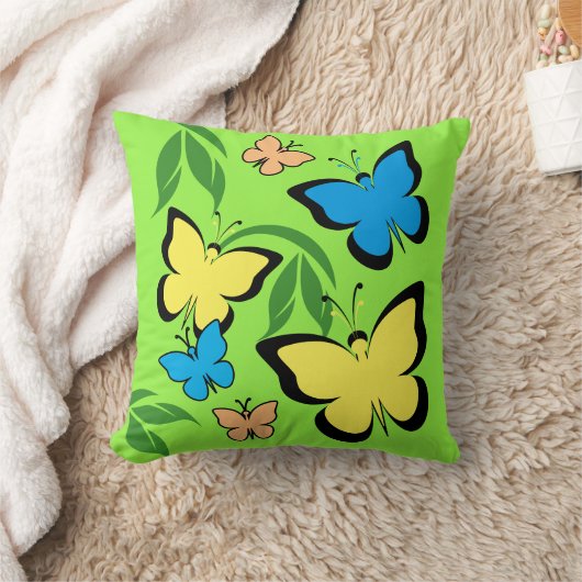 春の蝶 クッション (ブランケット)