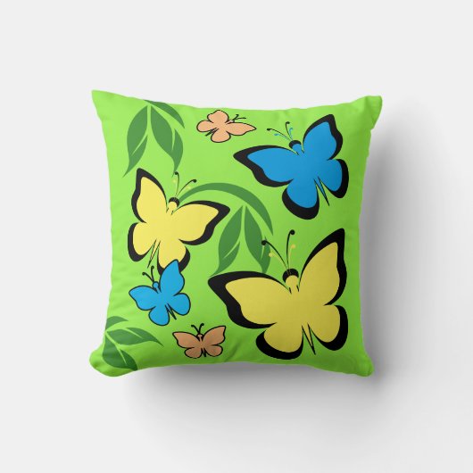 春の蝶 クッション (正面)