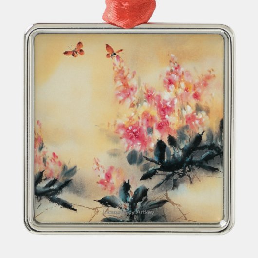 春の蝶 メタルオーナメント (正面)