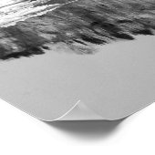 春の融解 モノクロ ポスター (角)