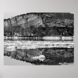 春の融解 モノクロ ポスター