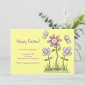 春の装飾 · 紫の花と蝶 シーズンカード (スタンド正面)