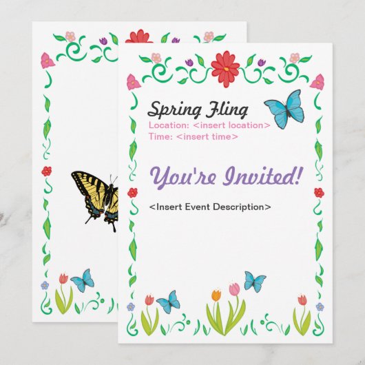 春の試みの招待 招待状 (正面/裏面)