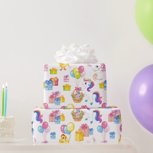 春の誕生日パーティー  ラッピングペーパー (パーティーギフト)