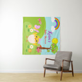 春の誕生日 / ベビーシャワー 背景バナー タペストリー (インサイチュ(横))