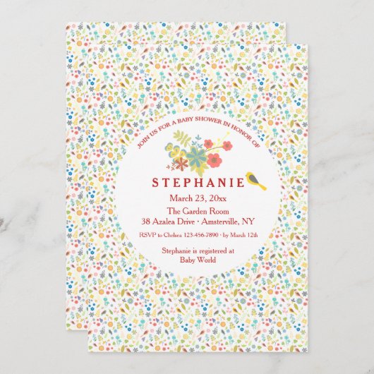 春の誘い 招待状 (正面/裏面)