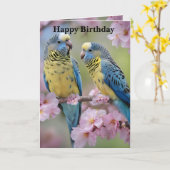 春の調和：青と黄色の仲間 カード (黄色い花)