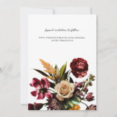 春の豊かさ カラフルな花の写真 ウェディング セーブザデート (裏面)