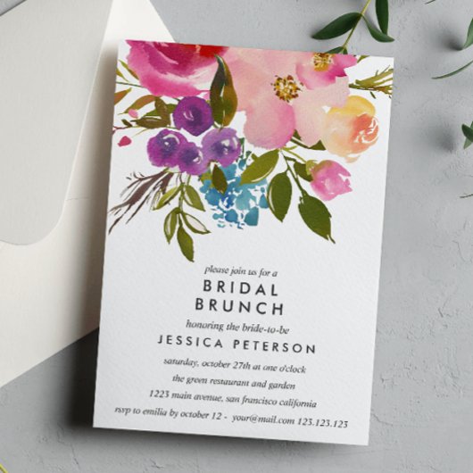 春の豊かな花 ブライダル ブランチ ウェディング 招待状