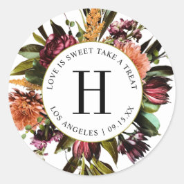 春の豊カラフル結婚かさ ラウンドシール