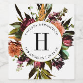 春の豊カラフル結婚かさ ワインラベル (シングルラベル)