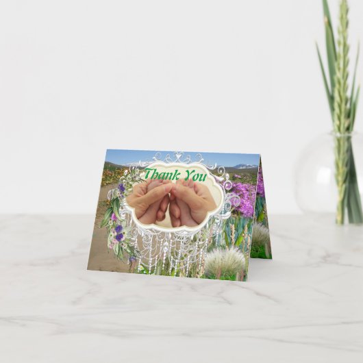 春の赤ちゃんシャワー サンキューカード (正面)