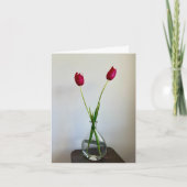 春の赤 サンキューカード (正面)